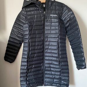 Black Columbia Women's Flash Forward Long Down Jacket